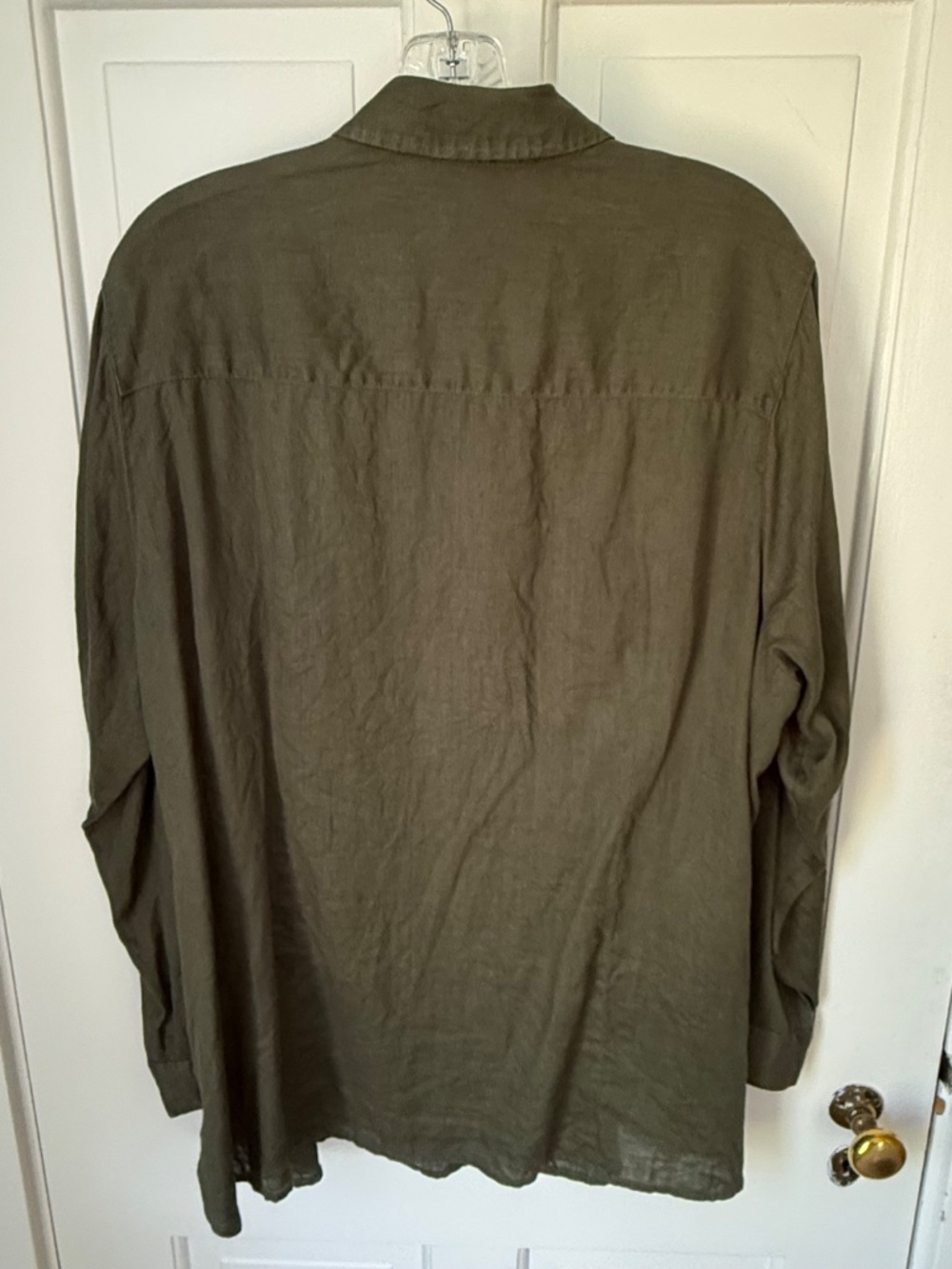 J Jill Linen Shirt - Olive Green, Size 2X - Picture 3 of 3